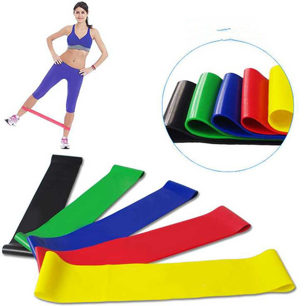 100pcs 100% natural 600*50*0.7mm latex body building fitness exercise high tension muscle home gym for leg ankle weight training Free Ship