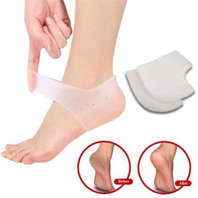 2PCS Silicone Moisturizing Heel Protection Socks Cracking Repair Analgesic Skin Care Pad Gel Heel Sock Cracked Ankle Skin Support Tool BB