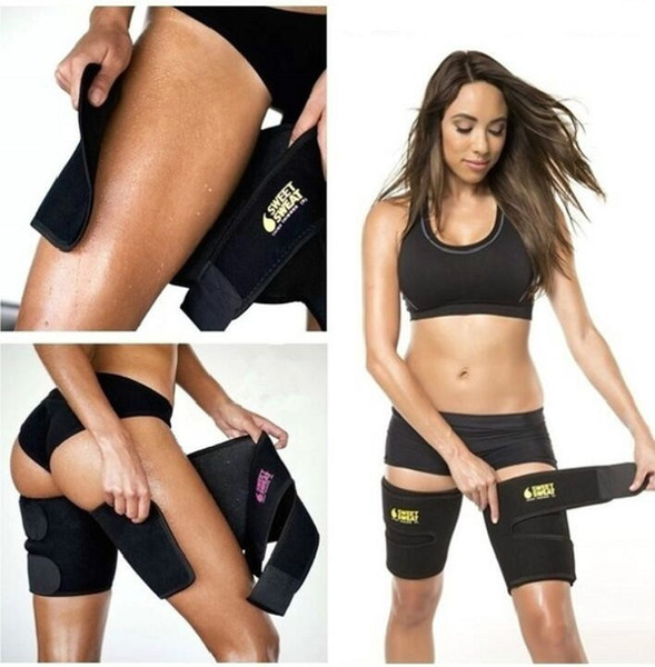 20lotSweet Sweat Women Men Adjustable Trimmer Belt Kneepad Muscle Protective Leggings Running Thigh Trimmer Belts Legwarmers Sports Training