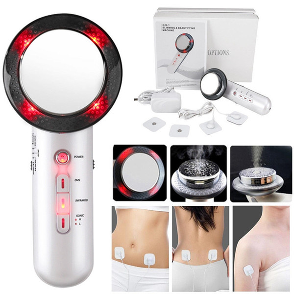 3 in 1 Multi-functional Handheld Slimming Ultrasound Cavitation EMS Body Slimming Massager Weight Loss Lipo Anti Fat Burner