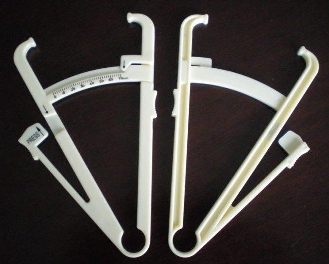 100% High Quality Personal Body Fat Tester Brand New Easy to use Body Fat Caliper Tester 200pcs