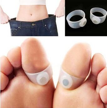 magnet lose weight new technology healthy slim loss toe ring sticker silicon foot massage feet 1 pair=2pcs