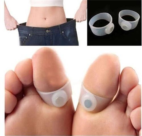 Free Shipping Silicone Foot Massage Toe Ring Weight Loss Slimming Easy Healthy magic slimming toe rings In Stock