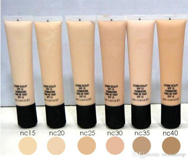 M Studio NC15 NC20 NC25 NC35 NC40 Makeup Foundation SCULPT SPF 15 Concealer professional Foundation 40ML DHL