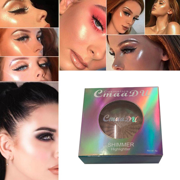 Cmaadu Glow Kit Highlighter Brighten Makeup Shimmer Powder Palette Base Illuminator Long Lasting Face Contour Golden Bronzer