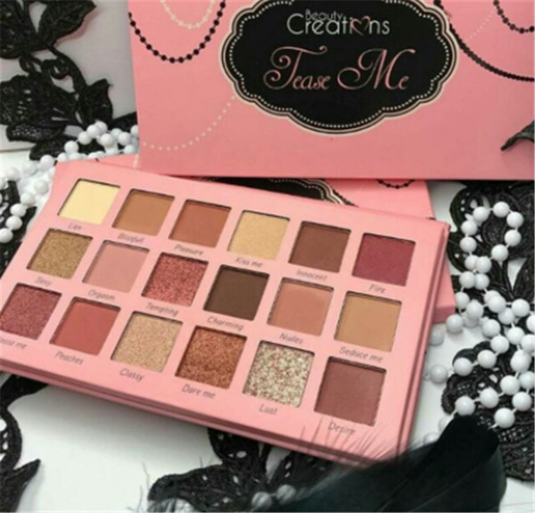 2018 Beauty Creations Tease Me Palette Eyeshadow Palette 18 Colors shimmer Eye Shadow Glitter Eyeshadow Beauty Creations Rose Gold Palette