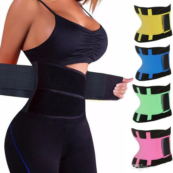 2019 New Women's Fitness Waist Support Waist Trimmer Corset Ventilate Adjustable Tummy Trimmer Trainer Belt Weight Loss Slimming Belt c0015