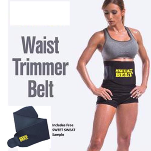 SWEAT BELT Premium Waist Trimmer Waist Trainer Trimmer Belts Body Hot Shapers Cincher Slimming Belt Great For Men & Women Lose Weight Fast