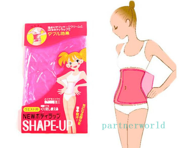 100pcs/lot Sauna Slimming Waist Tummy Belly Belt Wrap Thigh Calf Lose Weight Body Shape Up Slim Belt Bodyshaper Free Shipping