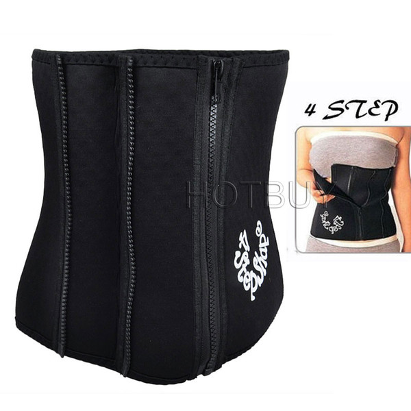 New Slim Trimming Waist 4 Steps Belt Sweat Sauna Tummy Abdomen Weight-loss Slimming Belt Body Beauty Shape #4182