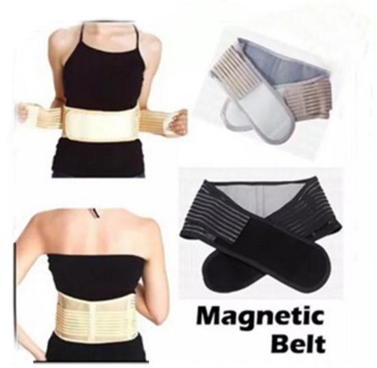 Yellow Back waist support Massage heating back belt Supporter Magnetic Therapy Belt Waist Lower Back brace Support Belt LLFA