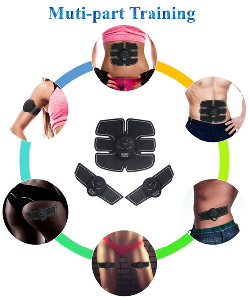 Rechargeable Wireless Abdominal Toning Belt EMS Muscle Toner Workout Electrical Muscle Stimulation Smart Fitness Electric Massager DHL Free