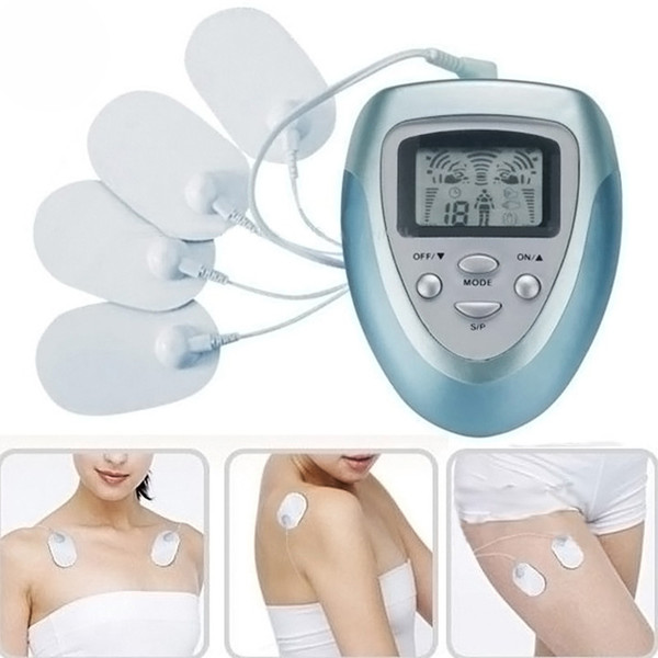 ES1018 mini electric ems tens body slimming therapy massage shock vibrating meridian pulse muscle stimulator pain relief massager