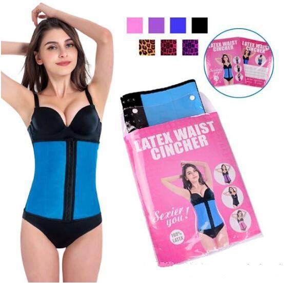 Latex Waist Trainer Corset Plus Size Steel Bone Workout Waist Cincher Women Slim Body Shaper Girdles Corsets XS-6XL New Package