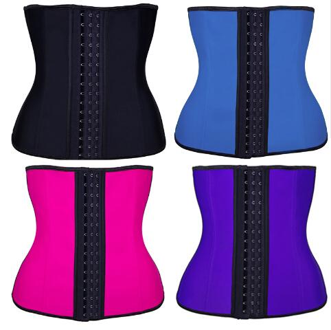 100% Latex Waist Trainer Corset 9 Steel Bone Shapewear Body Shapers Women Corset Slimming Belt Waist Shaper Cinta Modeladora