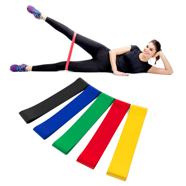 5PCS Set natural latex resistance band loop body building fitness exercise high tension muscle home gym for leg ankle weight training