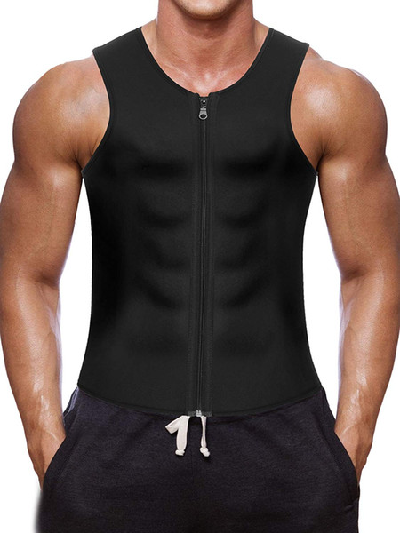 Men Waist Trainer Vest for Weightloss Hot Neoprene Corset Body Shaper Zipper Best Sauna Tank Top Workout Shirt Wholesale