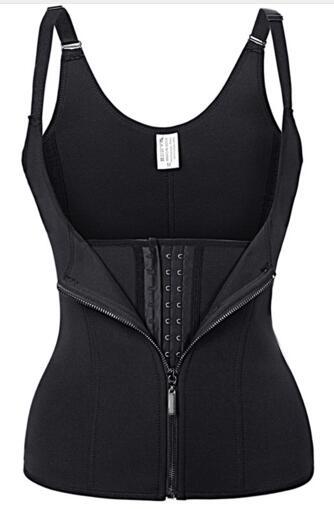 1 Pc/Lot New Neoprene Sauna Vest Body Shaper Slimming Waist Trainer Hot Shaper Summer Workout Shapewear Adjustable Sweat Belt Corset Black