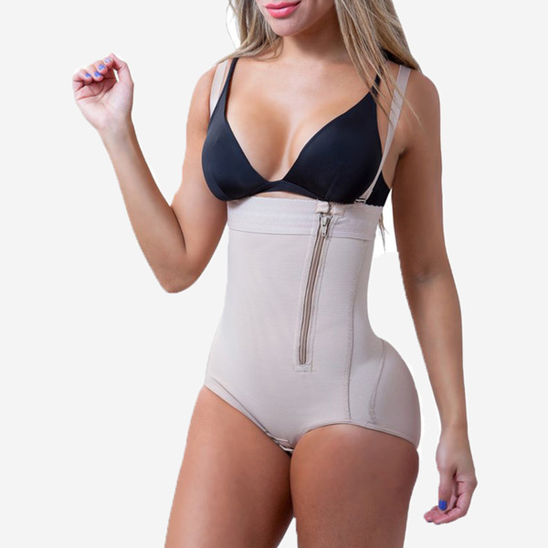 Plus Size Latex Women's Body Shaper Slimming Underwear Post Liposuction Girdle Clip Bodysuit Waist Shaper Reductoras Shapewear