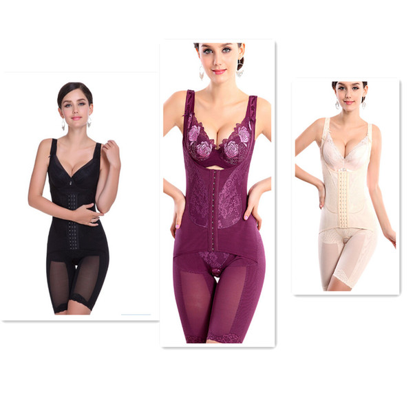 EPACK M-4XL Women Seamless Full Body Shaper Waist Underbust Cincher Suit Control Firm Tummy Beige Black Purple free drop shipping