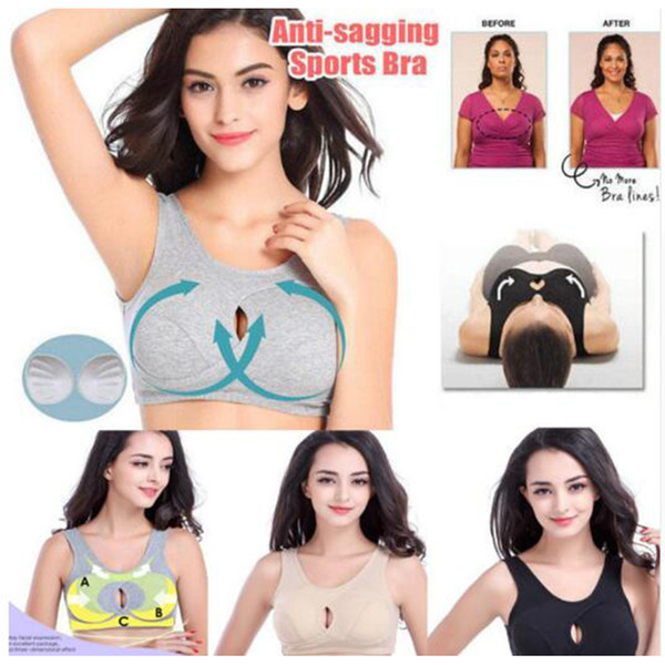 Newest Hot Anti-sagging Anti-sweat Yoga Running Sports Bra push up bra Breast Augmentation Cross Comfy Lifts Breasts M-XXL DHL free