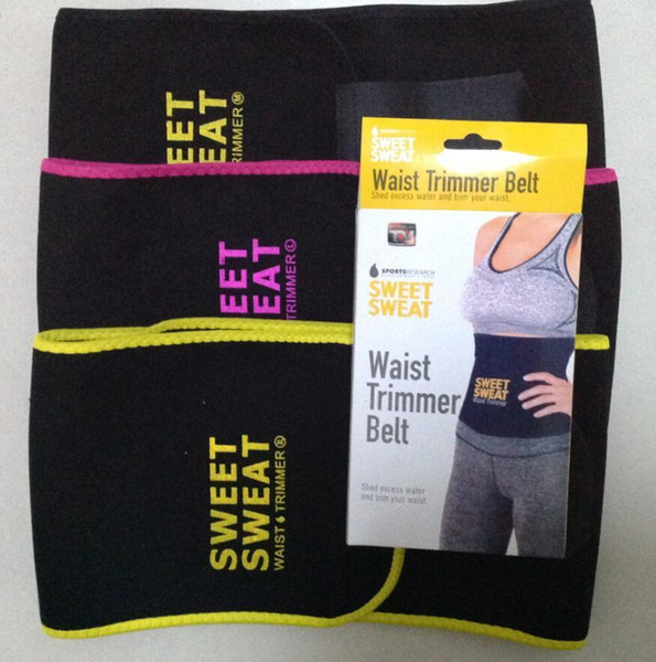 3 Colors 3 Sizes Sweet Sweat Premium Waist Trimmer Unisex Belt Slimmer Exercise Waist Wrap With Retail Package CCA5627 100pcs