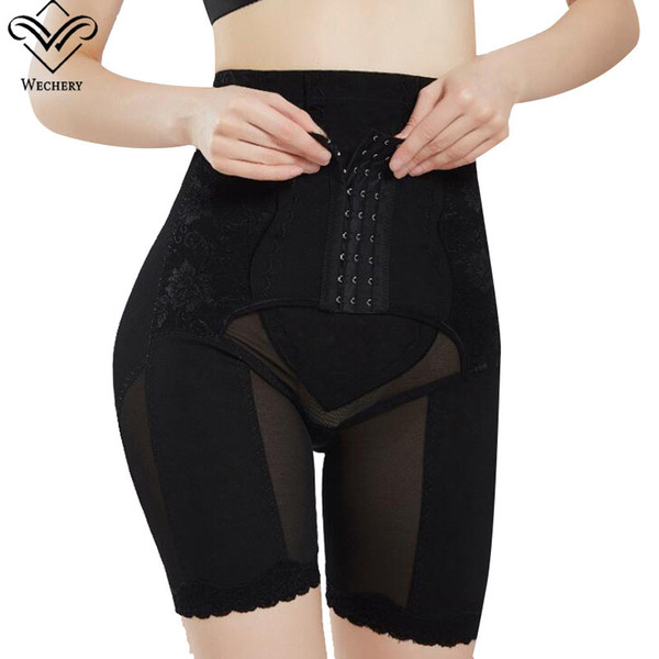 Wechery Waist Trainer Body Shaper Slimming High Waist Tummy Control Panties Thigh Slimmer Butt Lifter Modeling Strap Shapewear