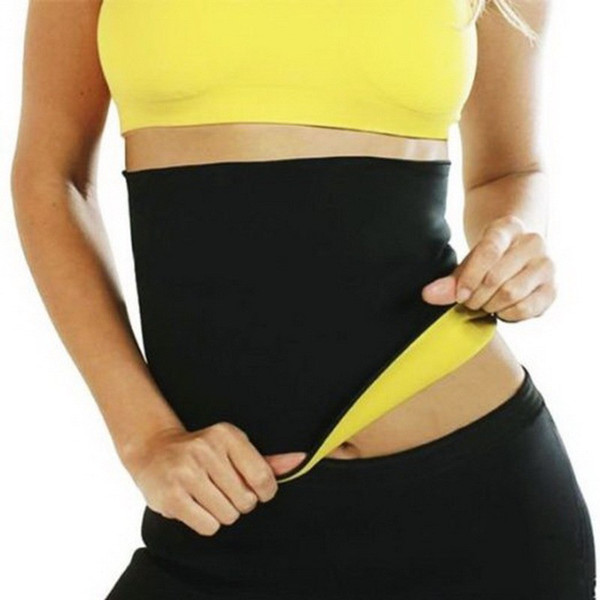 Waist Training Belt Black Yellow Summer Breathable Polyester Fiber Belly Belt Movement Trimmer Slimming Fitness Fat Burning Fitness Corset