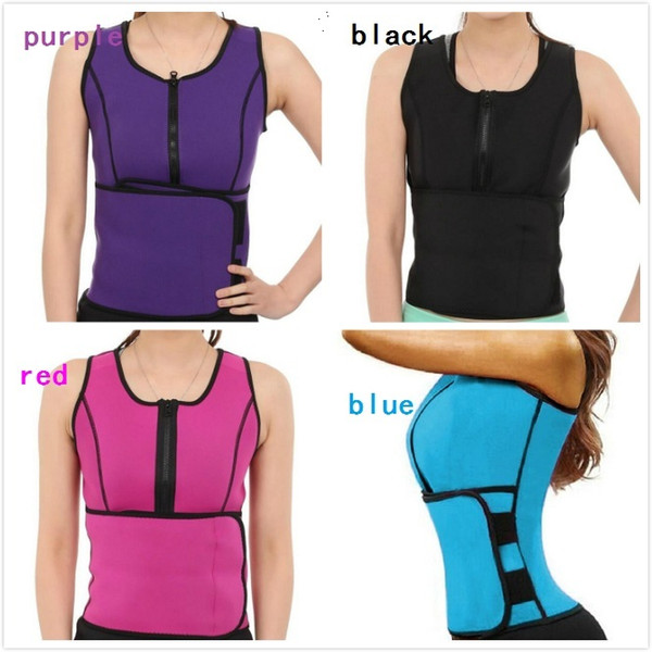 10pcs Body Shaper Women Slimming Vest Thermo Neoprene Waist Trainer Neoprene Sauna Vest Vest Adjustable Waist Trainer Body Shaper 4 colors