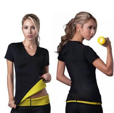 Women Hot Body Shapper T-shirts For Sport Weight Loss Fat Burning Slimming Vest tops Black Workout Body Shapewear 500pcs DHL TVB001