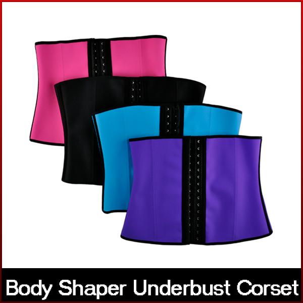 Newest Women Latex Rubbler Waist Training Cincher Waist Training Belt 4 Colors Waist Training Belt Body Shaper Underbust Corset freeshipping