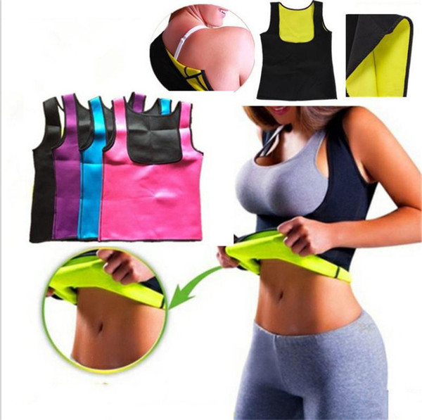 Women Neoprene Sleeveless U Shape Shapers Slimming Fat Burning Fitness Body Shapewear Tank Top Waist Slim Trainer Corset Vest DC123