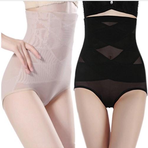 (2 pieces/lot!) High waist women's corset pants body shaping pants summer postpartum abdomen drawing seamless slimming control panties