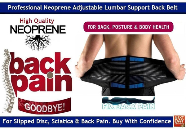 Adjustable Neoprene Double Pull Lumbar Support Lower Back Belt Brace Pain Relief SIZE S-5XL for option