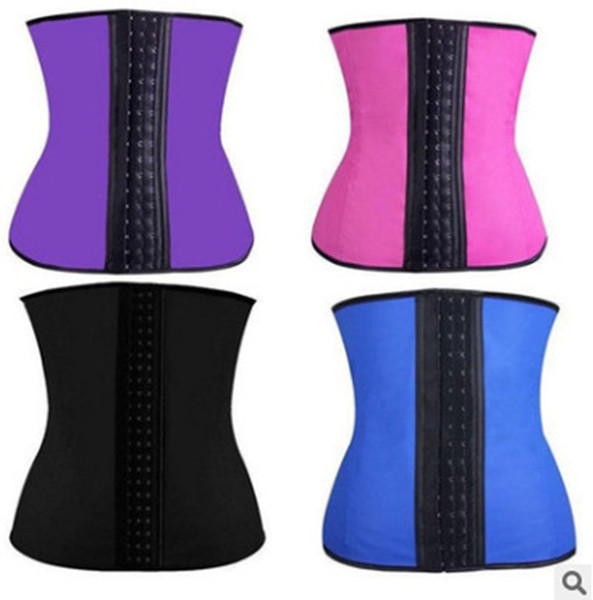 Three breasted adjustable neoprene body shaping garment Corset slim belt XS-6XL Body suit Women Waist Trainer waist belt and 7 cartilage