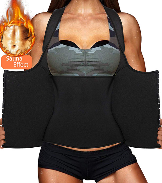 Hot Fashion Womens Shapewear Weight Loss Neoprene Sauna Sweat Waist Trainer Corset Tank Top Vest Sport Workout Slimming Body Shaper Sweat