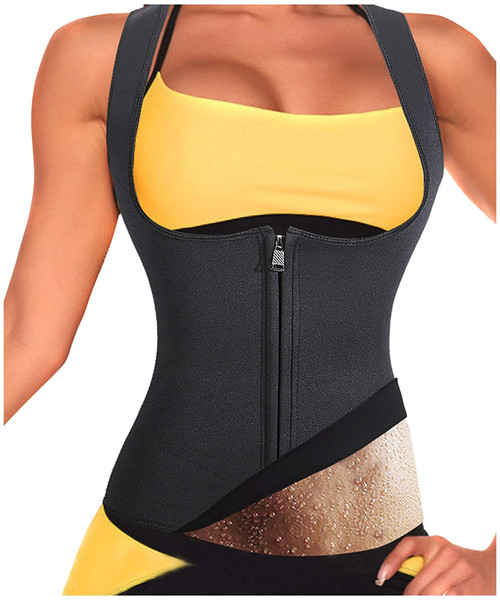 Women Sweat Neoprene Waist Trainer Hot Slimming Sauna Vest Tummy Control Body Shaper for Weight Loss