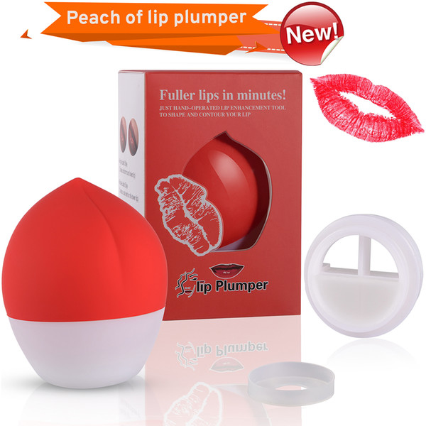 Lip Plumpers Tool Lips Care Enhancer Fuller Thicker Mouth Pumps Fastly Lip Plumping Bigger Device Peach