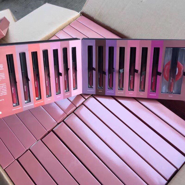 2018 Newest Beauty Lipgloss Demi Matte Liquid Lipstick Lip Cosmetics Lip set 15pcs/set free shipping