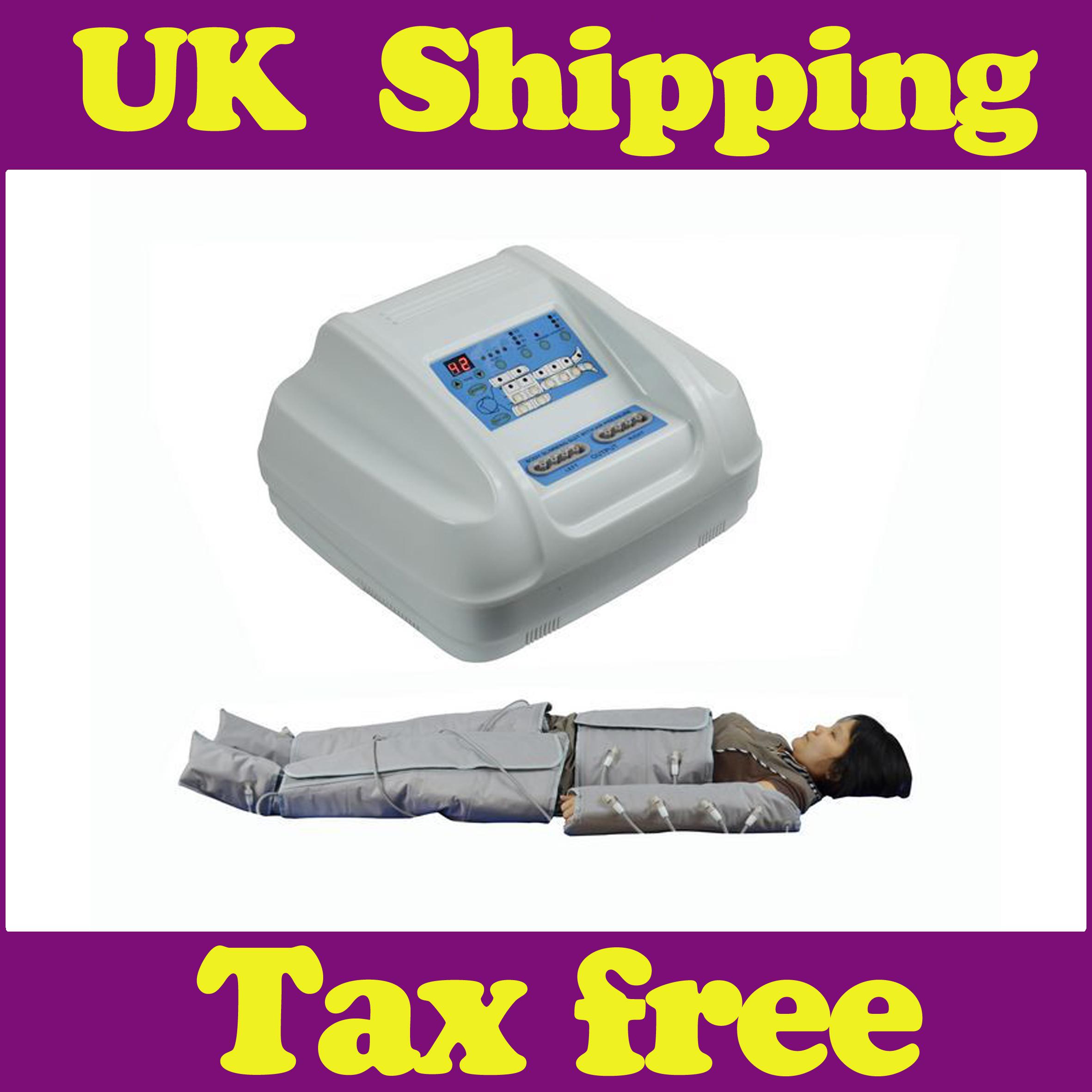 Tax Free 110V-220V Heat Pressotherapy Lymphatic drainage AIR PRESSUR massage weight loss MACHINE SLIMMING DETOX