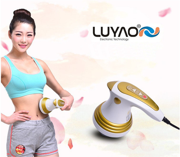 LUYAO Beauty Care Anti Cellulite Full Body Slimming Shaper Infrared Massager loss weight fat burner massage vibration machine (Color:Gold)