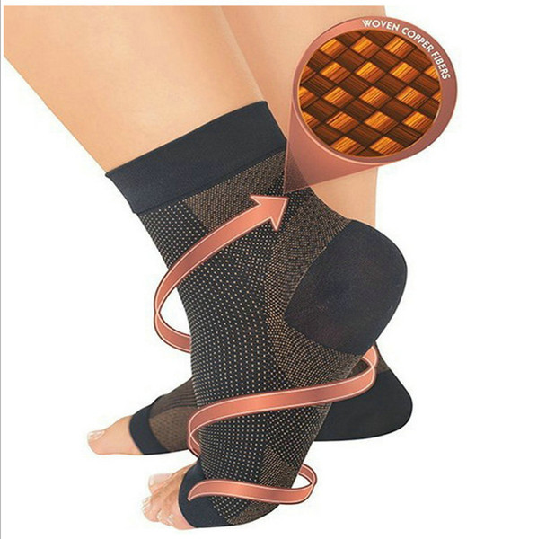 Copper Compression Recovery Ankle Sleeve Foot Sleeve for Plantar Fasciitis Best Ankle Arch & Heel Support Socks Reduce Swellings & Provides