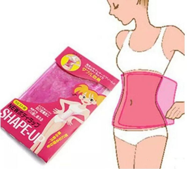 NEW Pink shape up sauna belts Tummy Firming Waist Slimming belly wrap free shipping