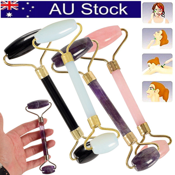 Facial Massage Jade Stone Anti-Aging Face Massager Roller Spa Neck Body Facial Natural Jade Beauty Tool