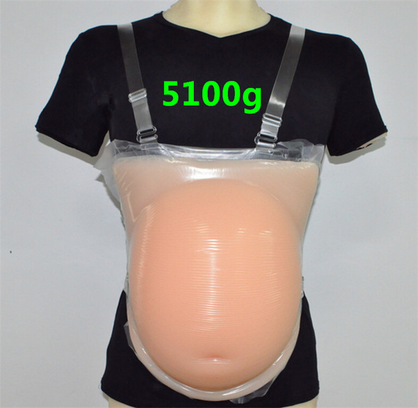 comfortable realistic medicine silicone artificial fake belly Tummy for false pregnancy Beige Silicone belly cross dresser false beer belly