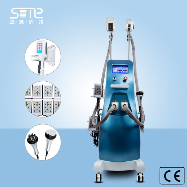 5 in 1 two touch screen freezing fat handles ultrasound cavitation rf lipo laser cell slimming weight loss equipment