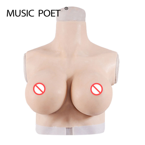 C cup solid silicone boobs vagina Bodysuit for Crossdresser with sleeves and breast form Buttocks pad breast plate fake pussy