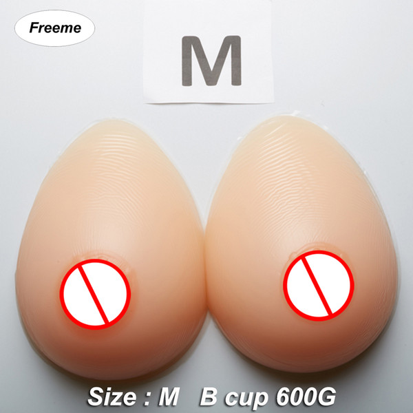 Freeme Artificial Silicone Breasts Forms B cup 600G Pair mastectomy-prosthesis False body breast fake boobs for shemale crossdresser