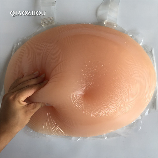 adhesive silicone tummy fake pregnant belly realistic baby bump for crossdresser drag queen cosplay move props 2~10 month drop shipping