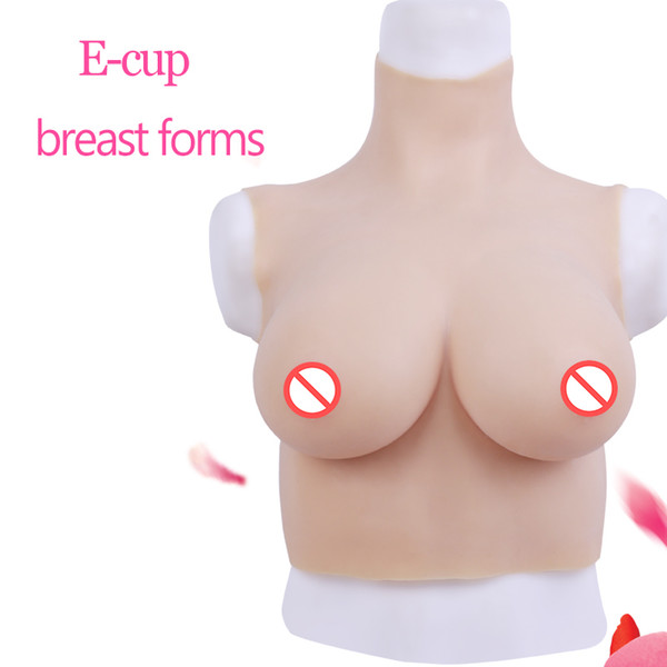 Factory direct supply E-cup solid silicone breast forms cross dressing drag queen pseudomamma Woman's chest female breast A replacement